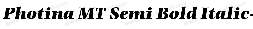 Photina MT Semi Bold Italic字体转换